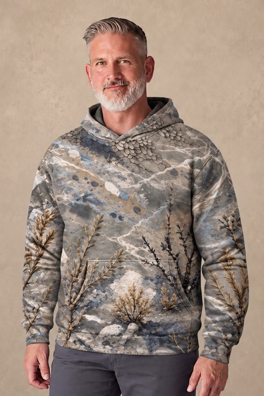 Performance Fleece-Lined Hoodie - Gambels Quail Desert Wash Sentinel image 3
