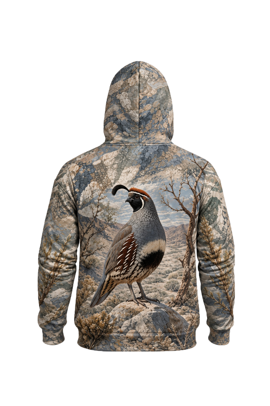 Performance Fleece-Lined Hoodie - Gambels Quail Desert Wash Sentinel image 127