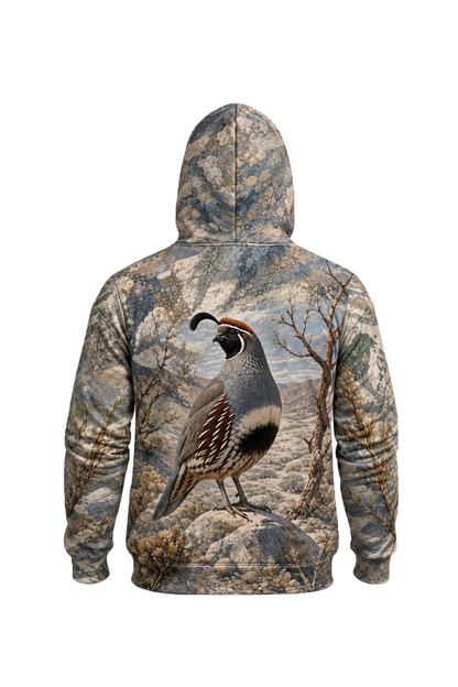 Performance Fleece-Lined Hoodie - Gambels Quail Desert Wash Sentinel image 127