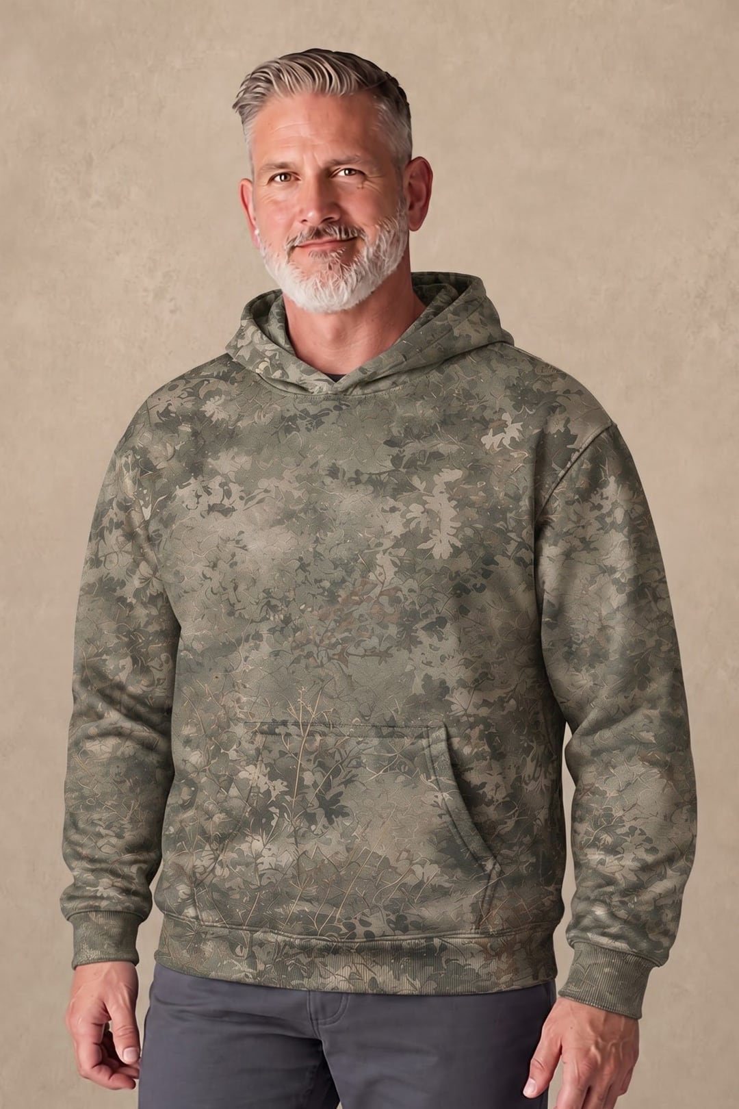 Performance Fleece-Lined Hoodie - Cock and hen pheasant Smoky Sage image 3