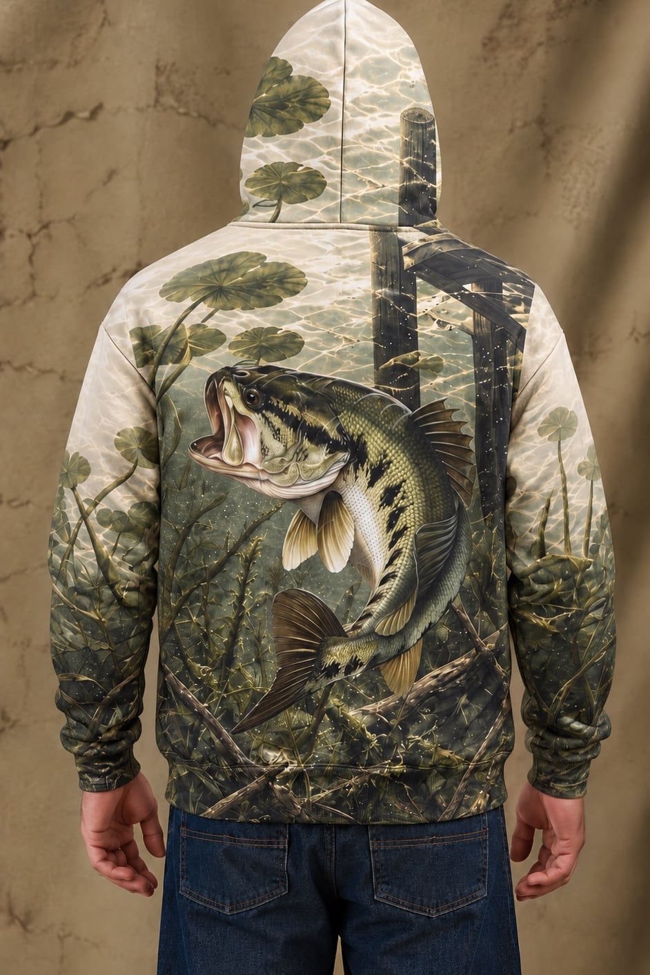 Performance Fleece-Lined Hoodie - Largemouth Dockside Ambush image 2