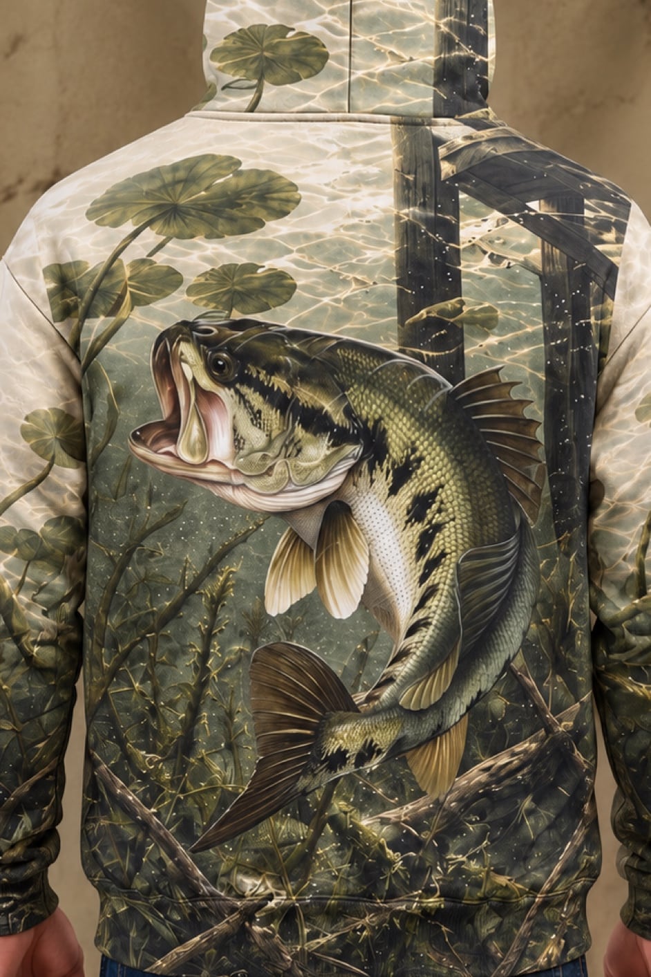 Performance Fleece-Lined Hoodie - Largemouth Dockside Ambush image 4