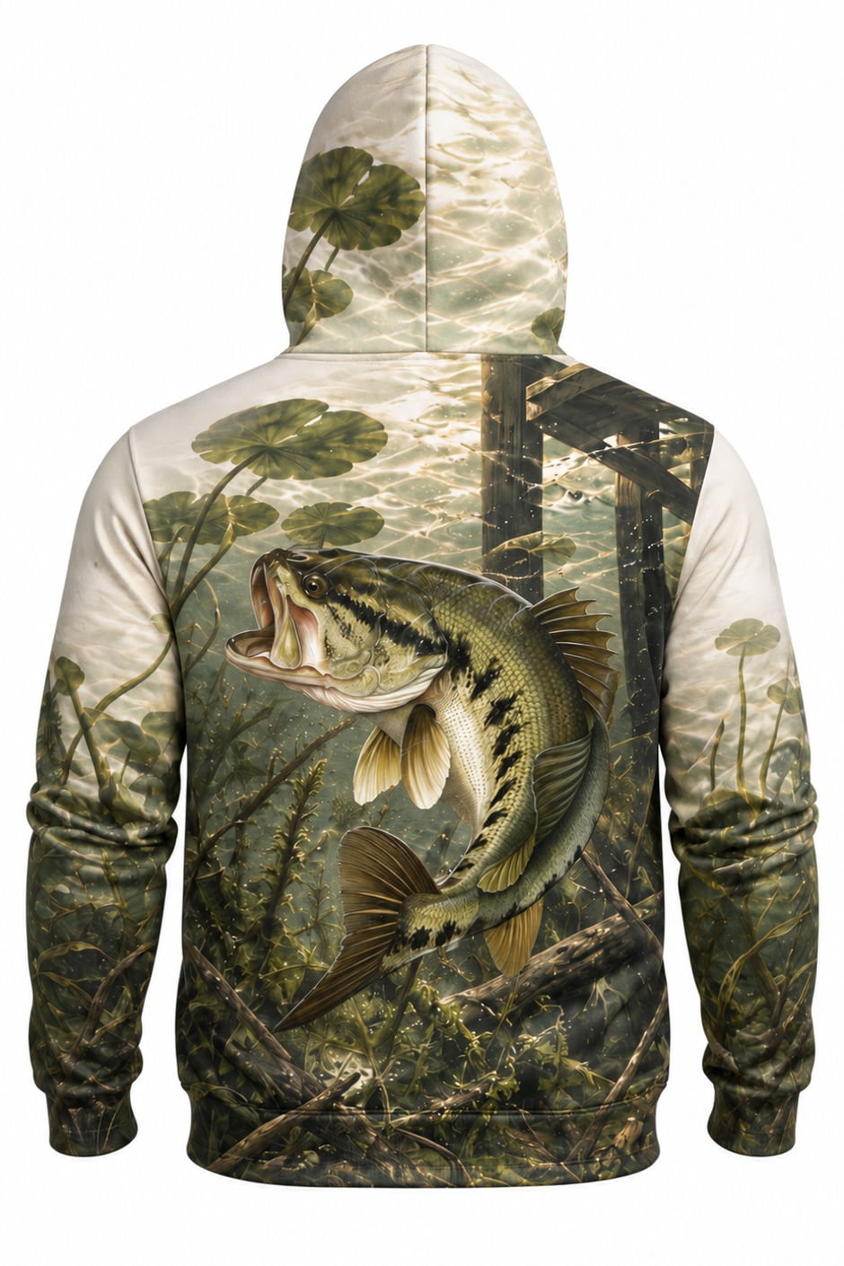 Performance Fleece-Lined Hoodie - Largemouth Dockside Ambush image 5