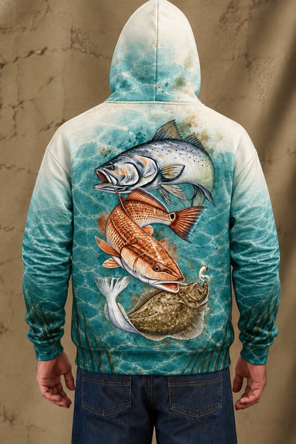 Performance Fleece-Lined Hoodie - Coastal Grand Slam image 2
