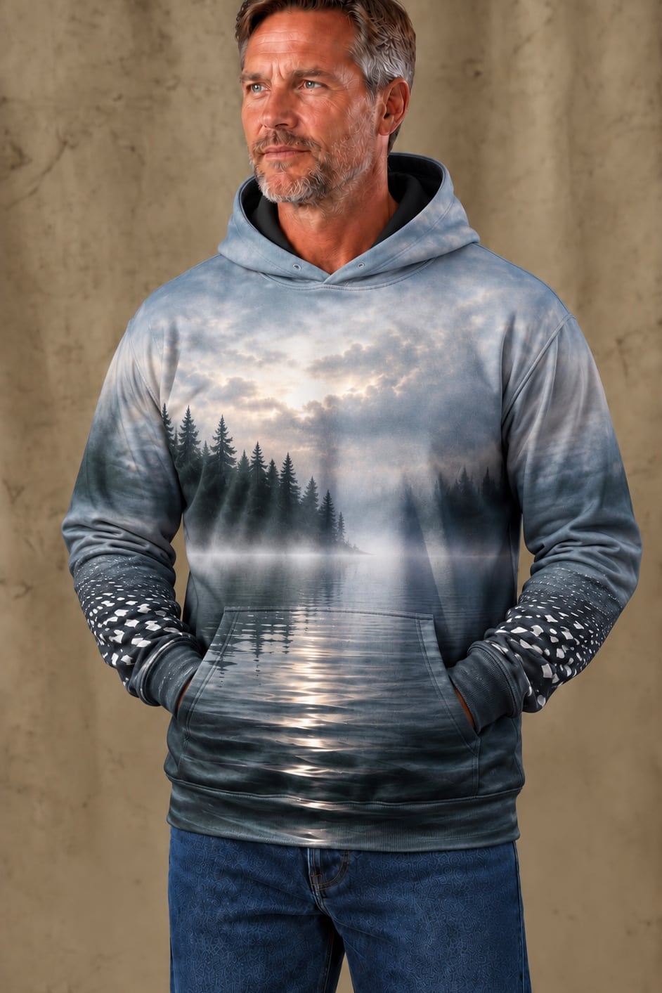 Performance Fleece-Lined Hoodie - Loon, Clean Fog Slate image 3
