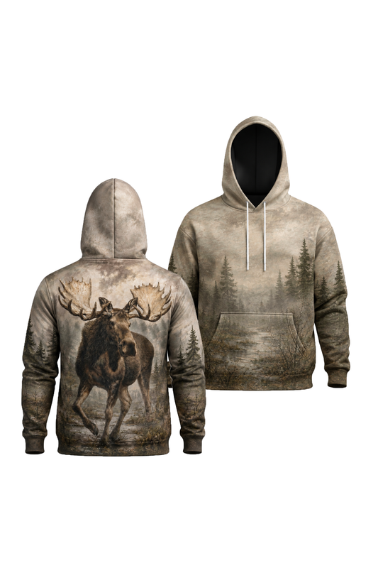 Performance Fleece-Lined Hoodie - Misty Peak Moose Stalker image 1