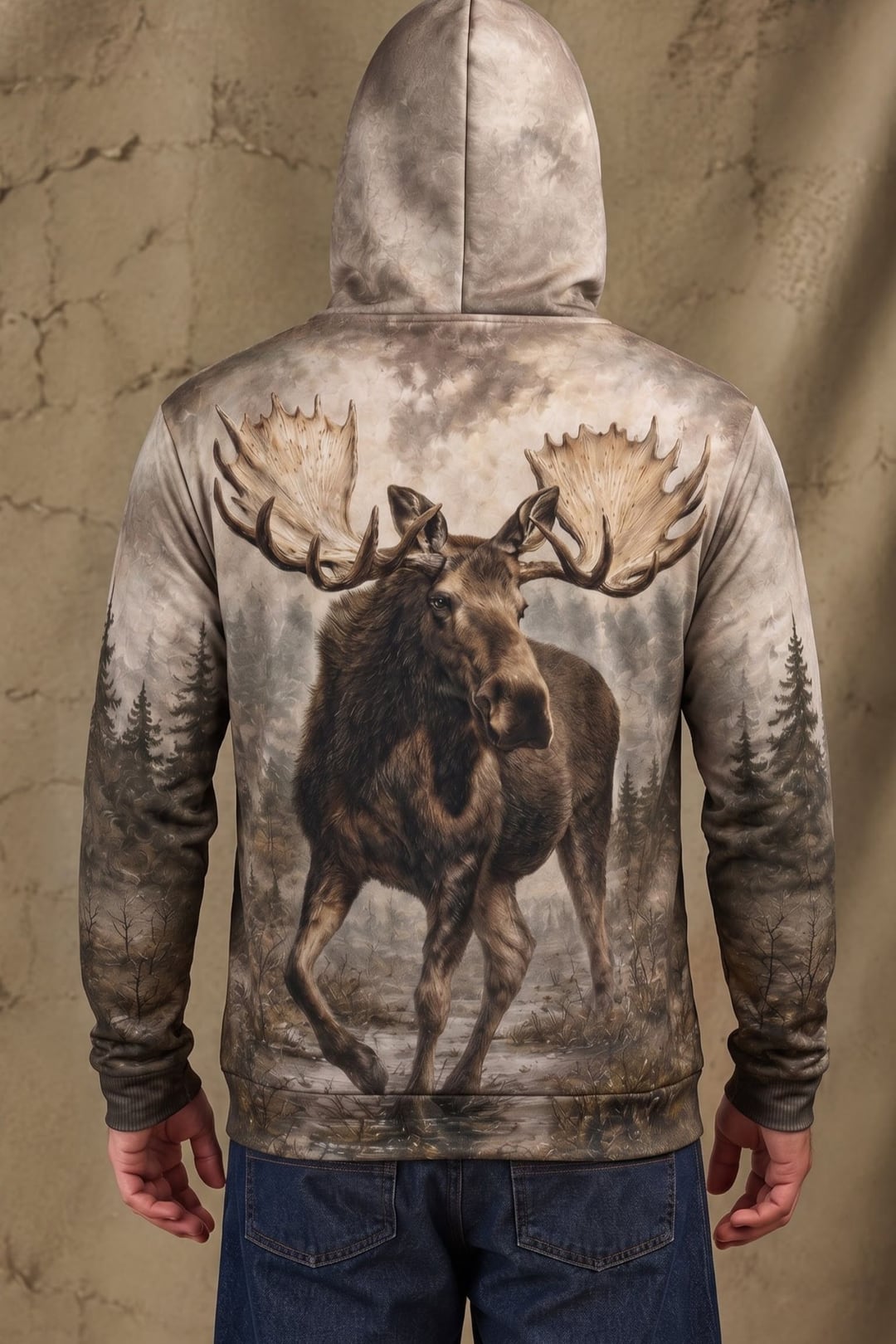 Performance Fleece-Lined Hoodie - Misty Peak Moose Stalker image 2