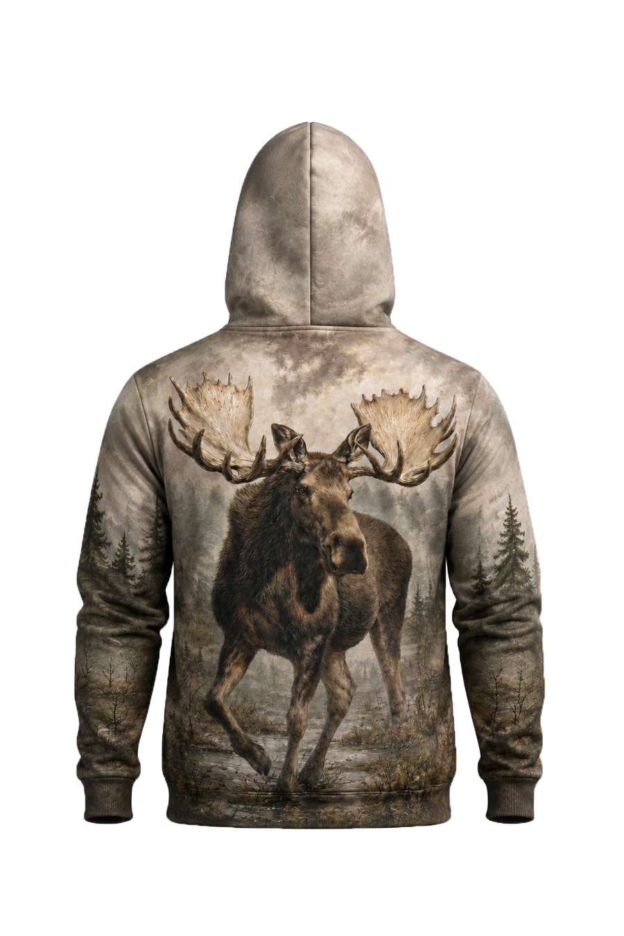 Performance Fleece-Lined Hoodie - Misty Peak Moose Stalker image 5