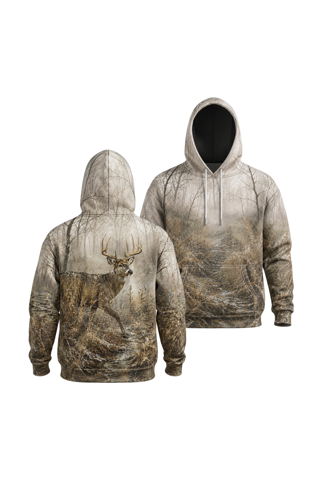 Performance Fleece-Lined Hoodie – Frost Meadow Whitetail image 1