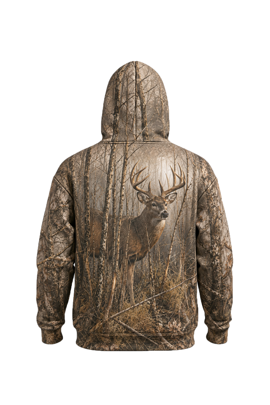 Performance Fleece-Lined Hoodie – Birch Forest Whitetail image 2