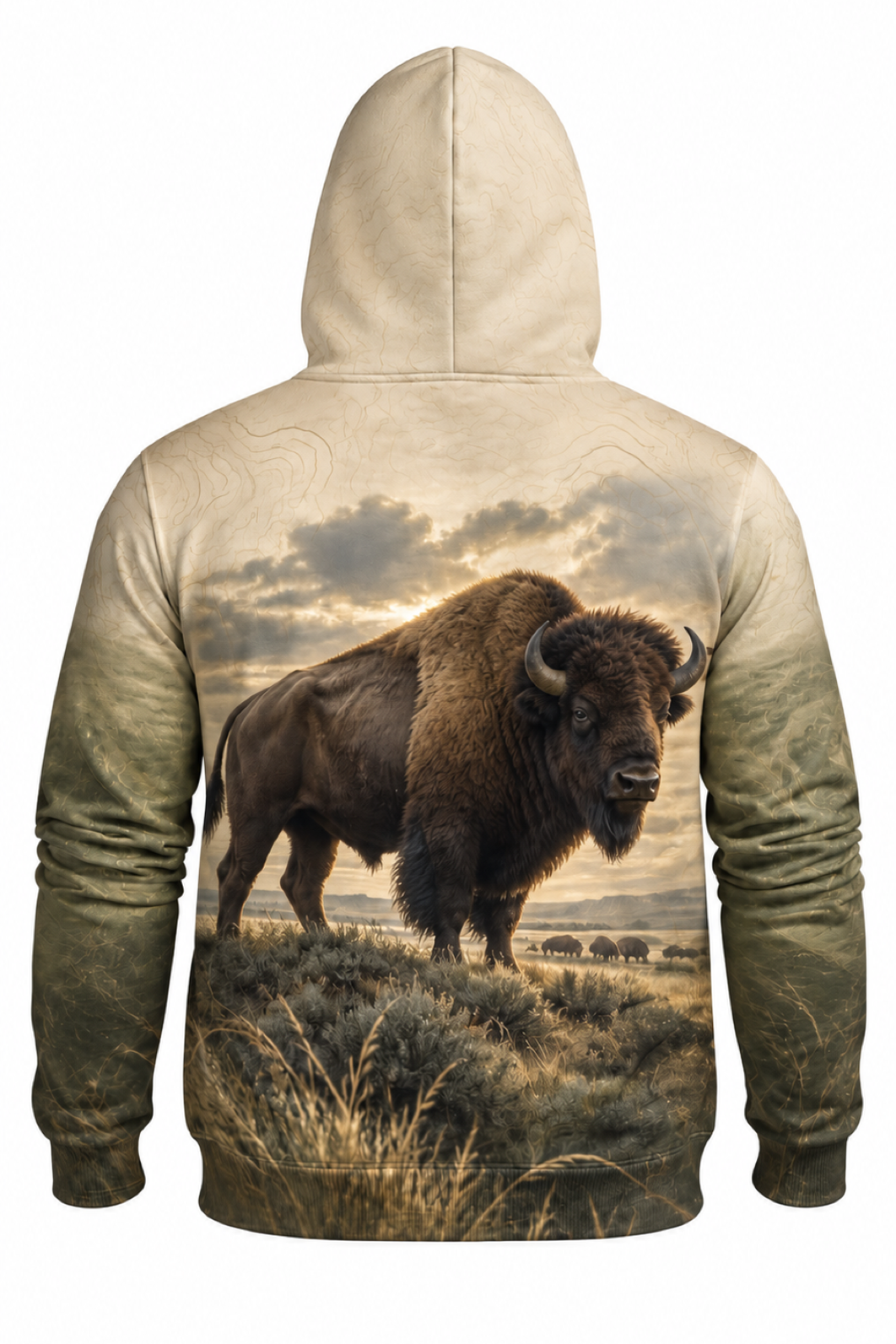 Performance Fleece-Lined Hoodie - Golden Prairie Bison image 5