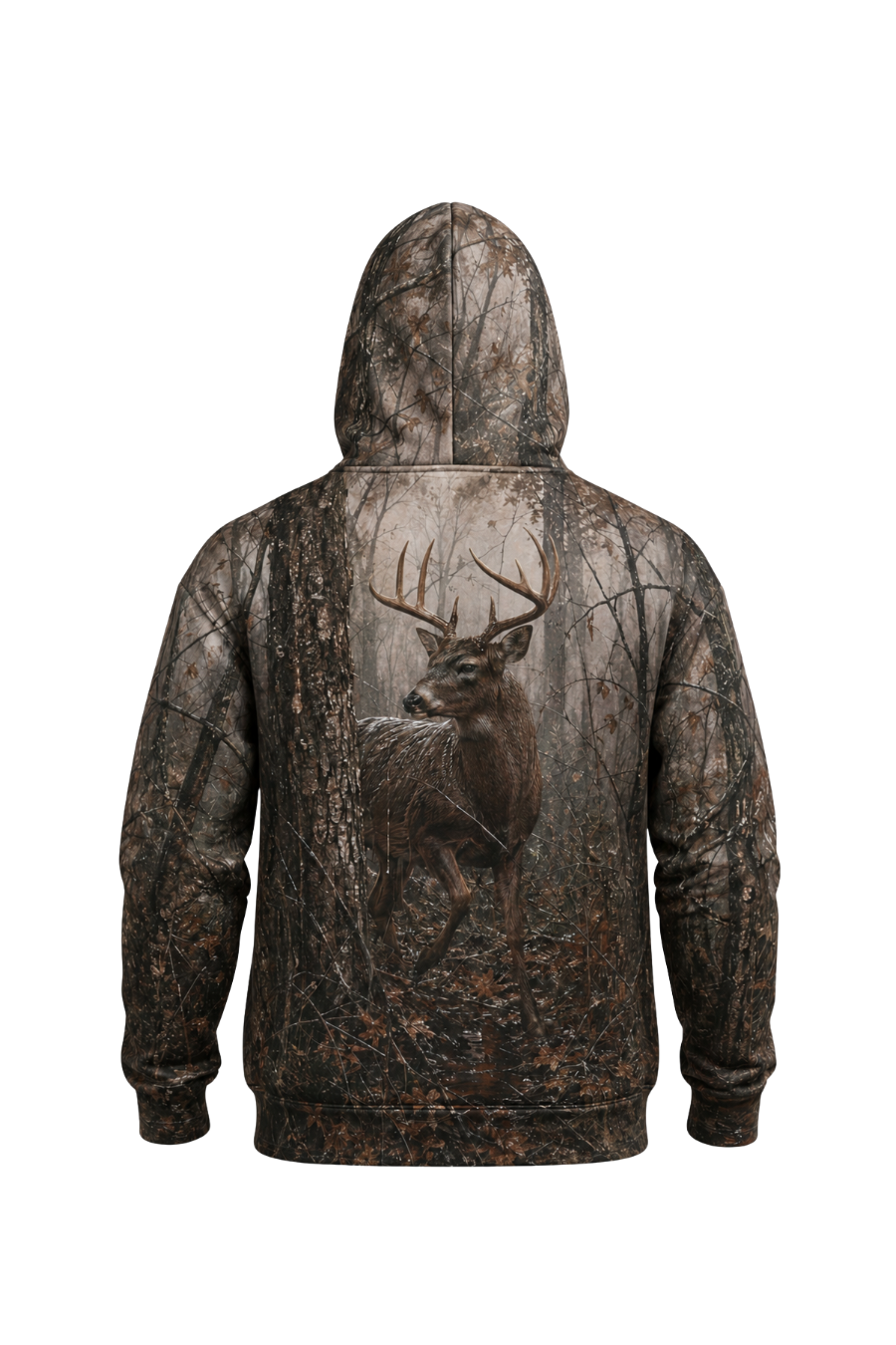 Performance Fleece-Lined Hoodie - Dark Oak Whitetail image 5