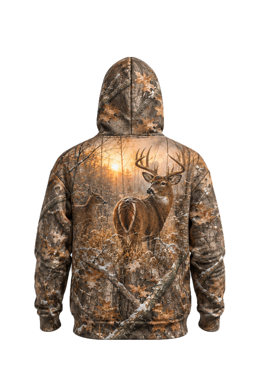 Performance Fleece-Lined Hoodie – Golden Sunrise Whitetail image 2