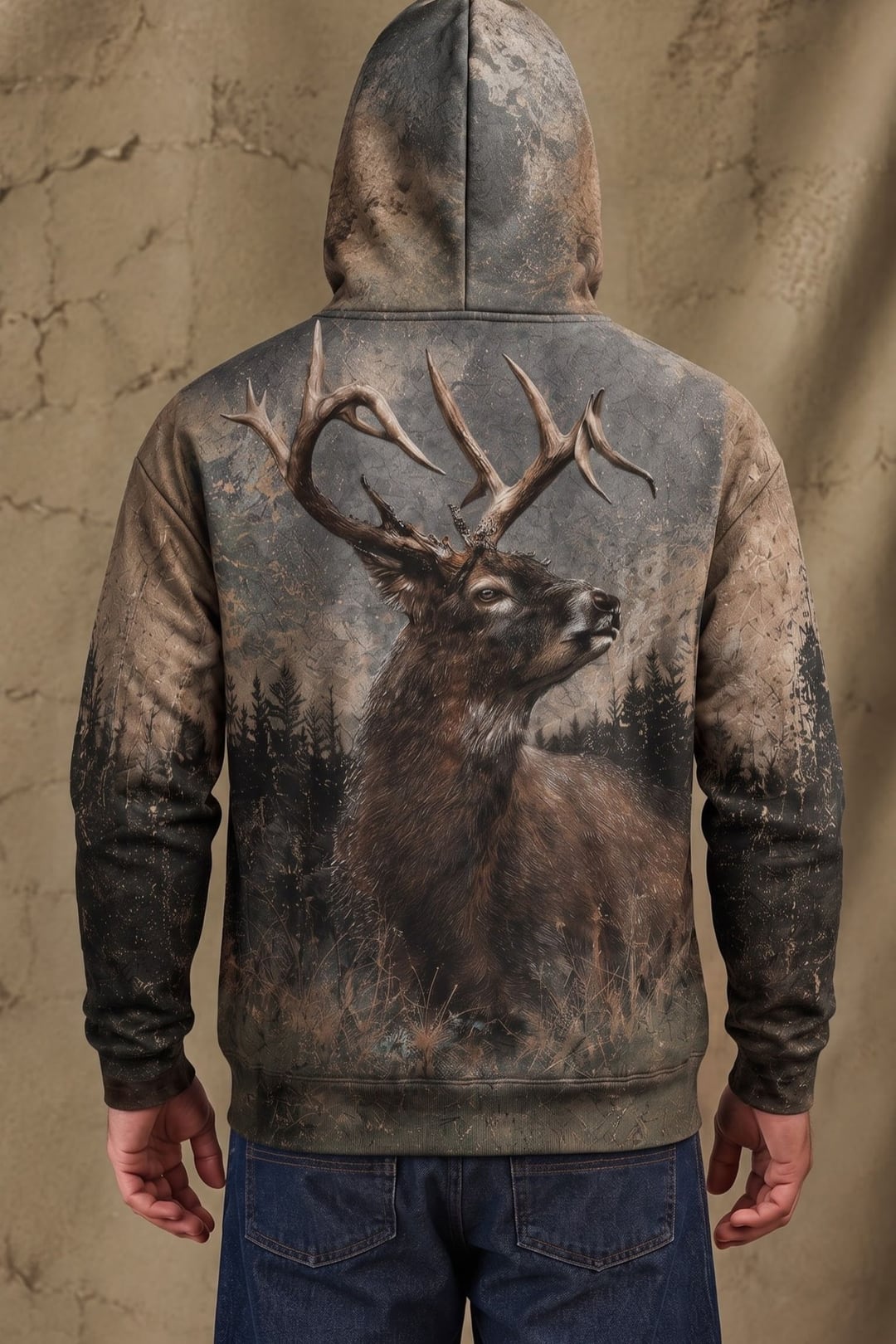 Performance Fleece-Lined Hoodie - Weathered Pine Whitetail image 2