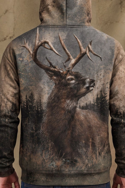 Performance Fleece-Lined Hoodie - Weathered Pine Whitetail image 4
