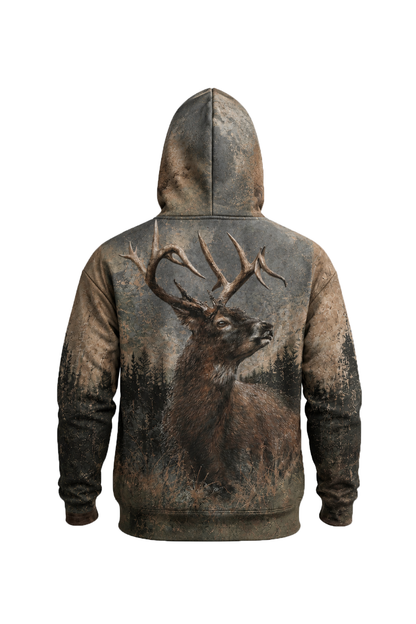 Performance Fleece-Lined Hoodie - Weathered Pine Whitetail image 5
