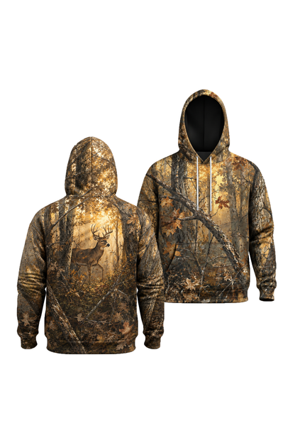 Performance Fleece-Lined Hoodie _–_ Autumn Amber Whitetail image 1