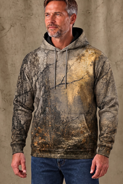 Performance Fleece-Lined Hoodie – Golden Deer Dawn Stalker image 3