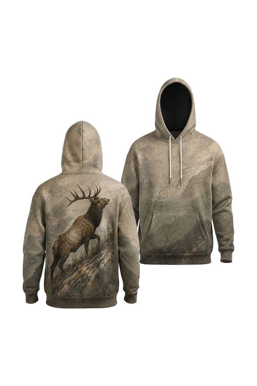 Performance Fleece-Lined Hoodie - Mountain Elk Summit image 1