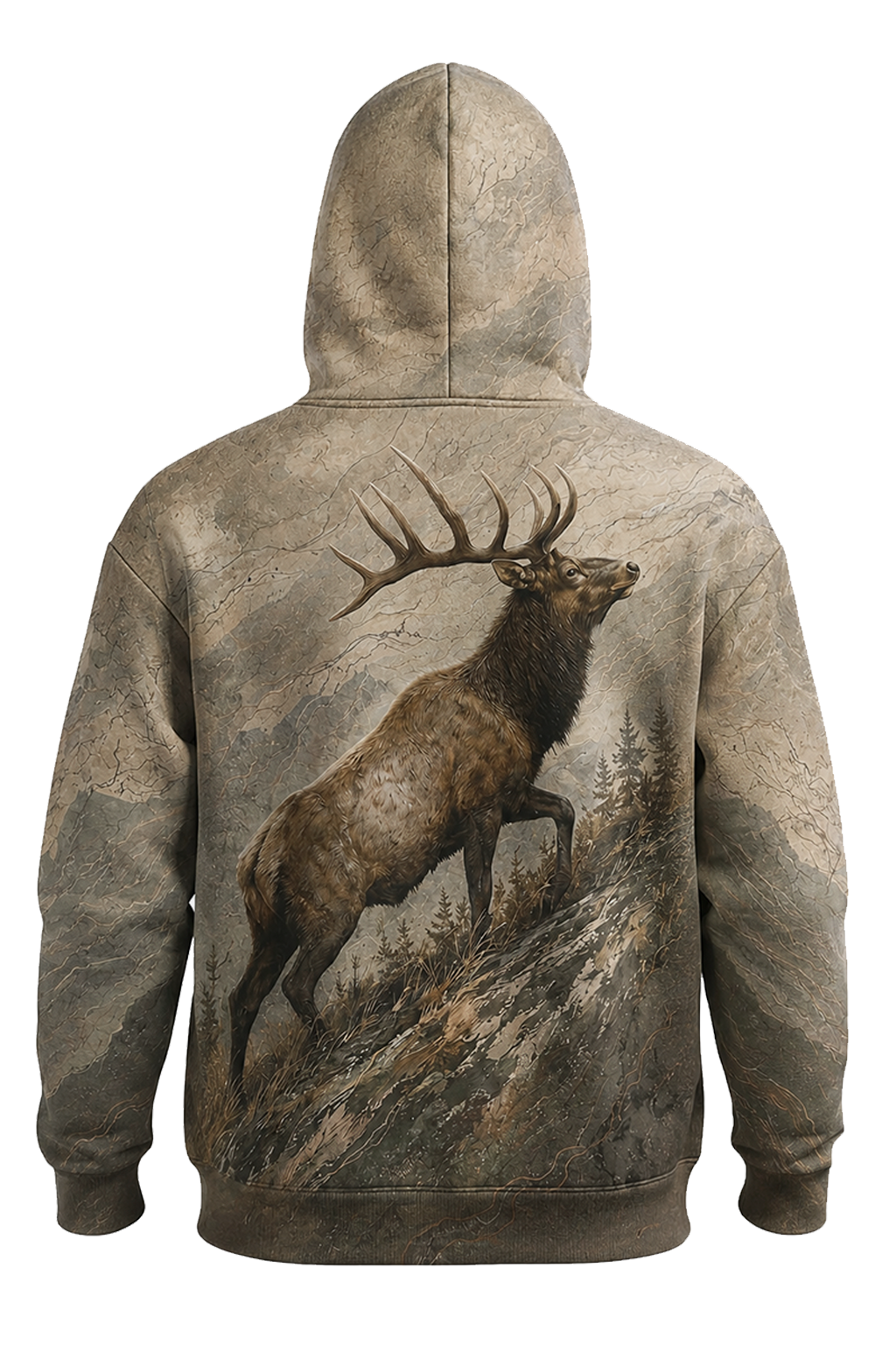Performance Fleece-Lined Hoodie - Mountain Elk Summit image 5
