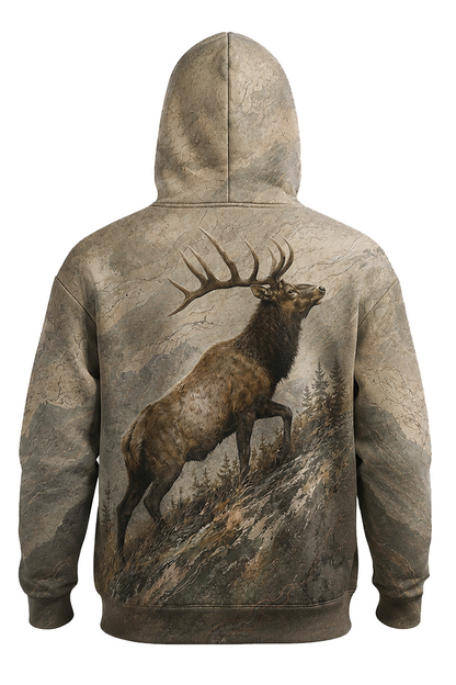 Performance Fleece-Lined Hoodie - Mountain Elk Summit image 5