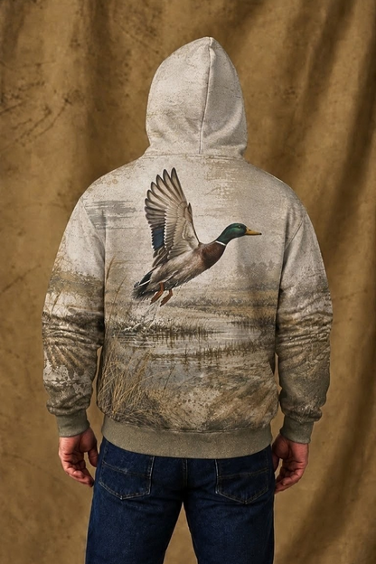Performance Fleece-Lined Hoodie _–_ Marsh Mallard Takeoff image 2