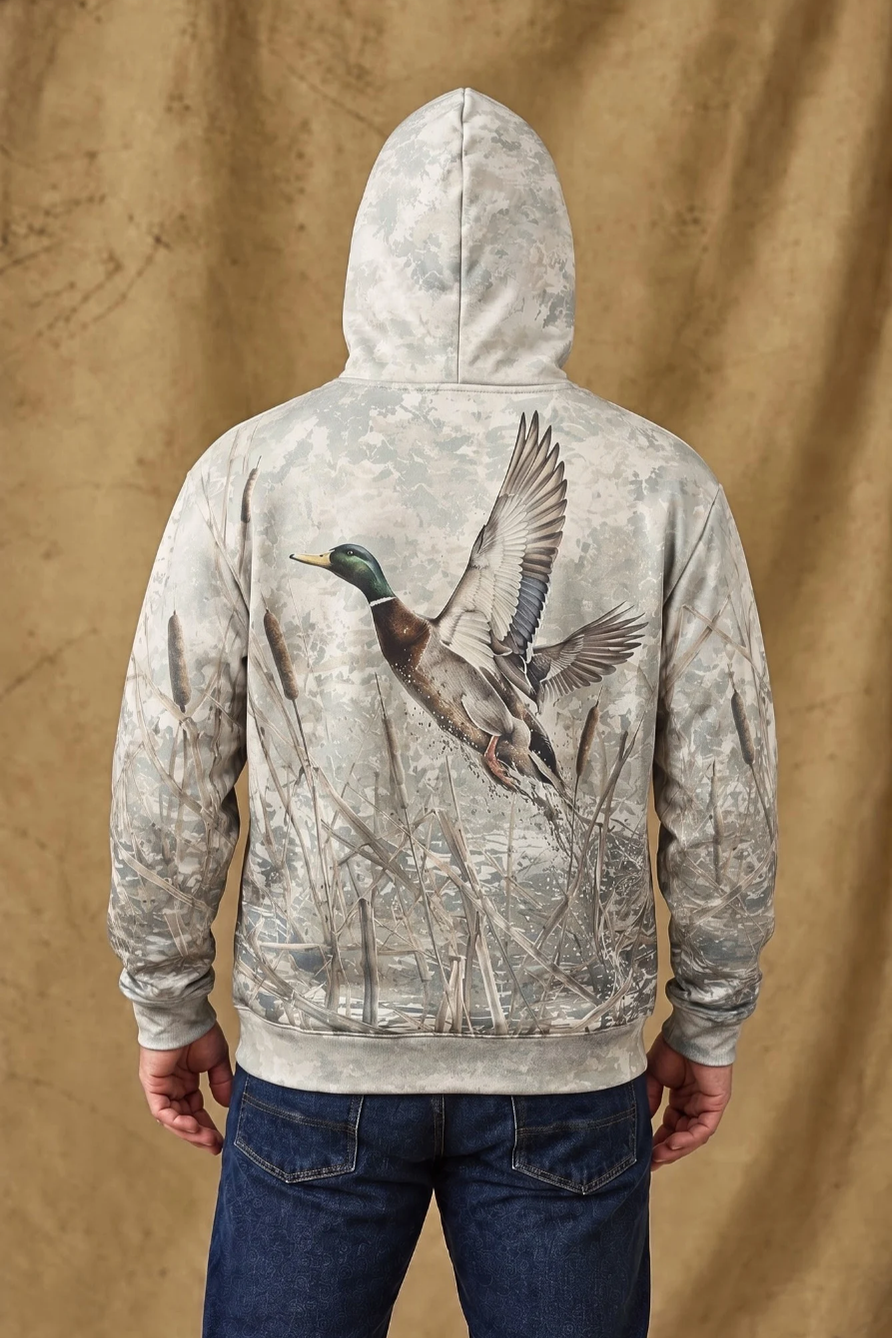 Performance Fleece-Lined Hoodie _–_ Cattail Marsh Mallard Ascent image 2