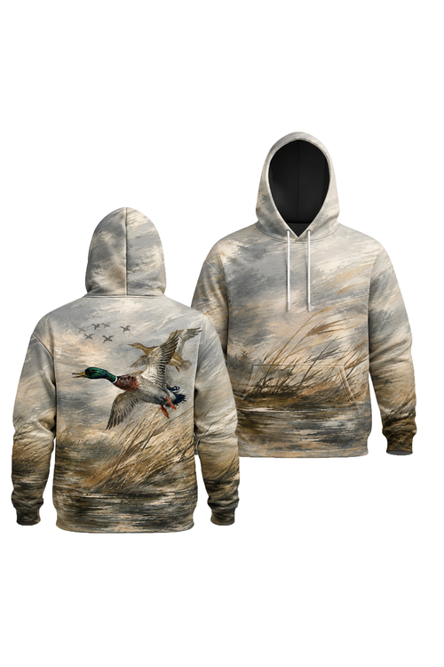 Performance Fleece-Lined Hoodie – Misty Marsh Mallard Pair image 1