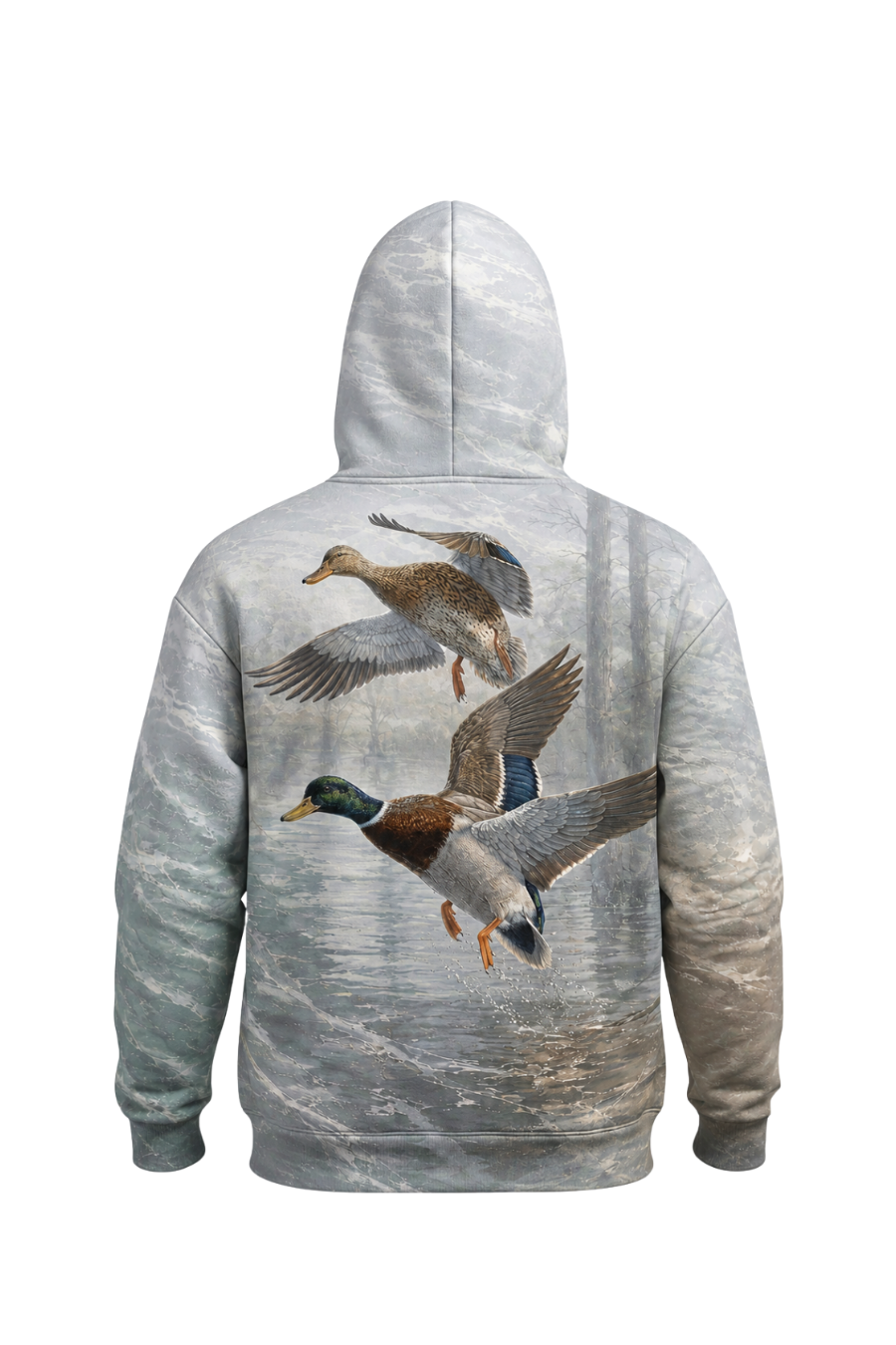 Performance Fleece-Lined Hoodie _–_ Misty Wetland Mallard Duo image 5