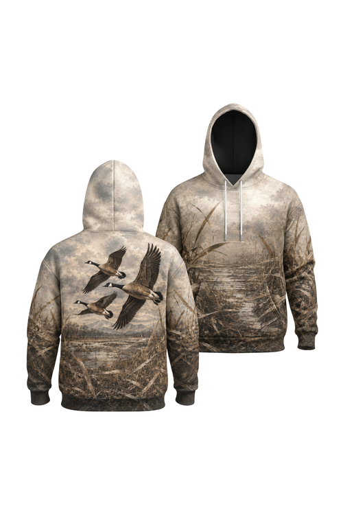 Performance Fleece-Lined Hoodie _–_ Marshland Goose Horizon image 1