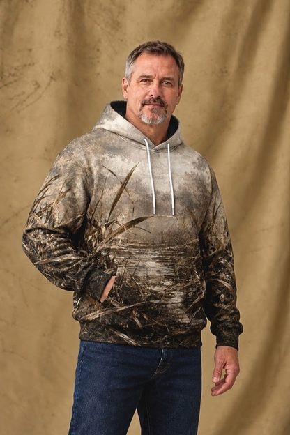 Performance Fleece-Lined Hoodie _–_ Marshland Goose Horizon image 3
