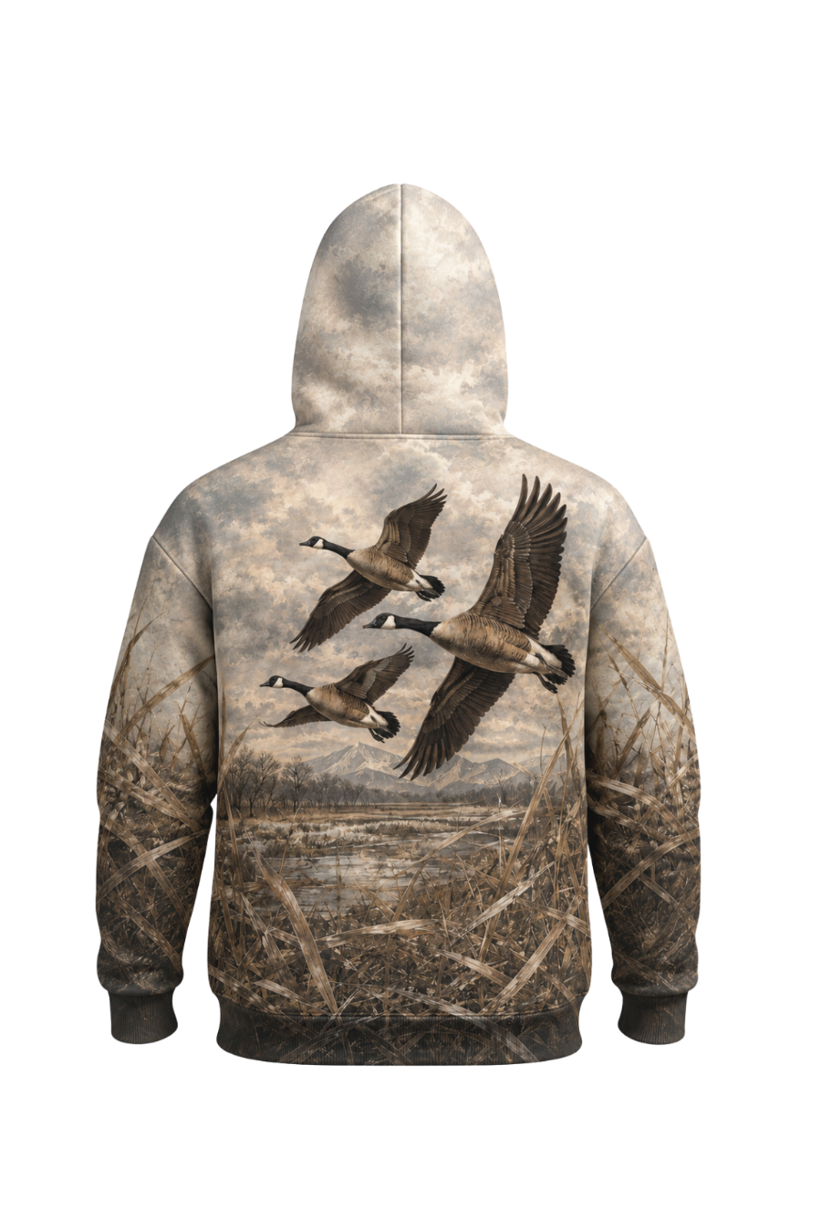 Performance Fleece-Lined Hoodie _–_ Marshland Goose Horizon image 5