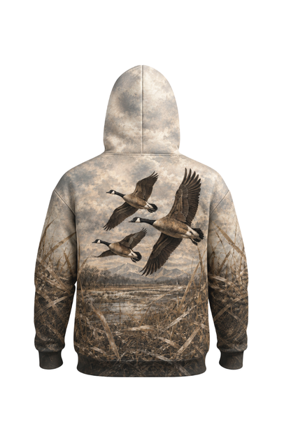 Performance Fleece-Lined Hoodie _–_ Marshland Goose Horizon image 5