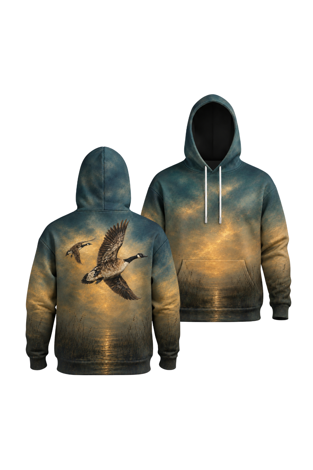 Performance Fleece-Lined Hoodie _–_ Golden Dusk Goose Flight image 1