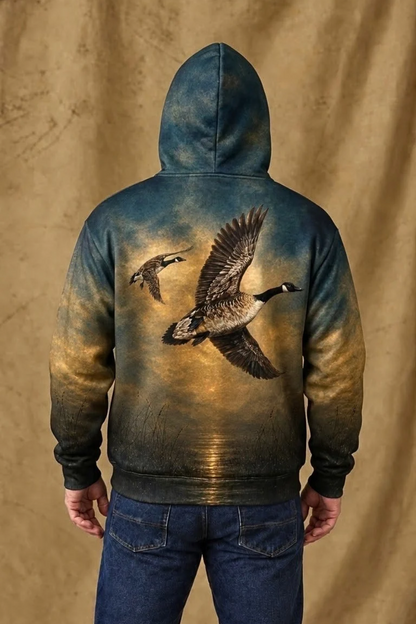 Performance Fleece-Lined Hoodie _–_ Golden Dusk Goose Flight image 2