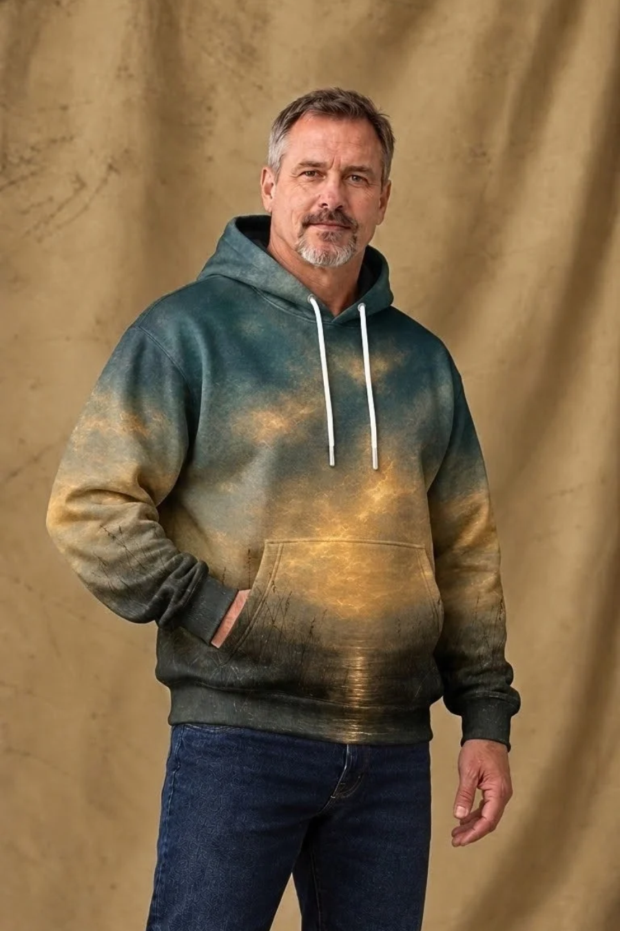 Performance Fleece-Lined Hoodie _–_ Golden Dusk Goose Flight image 3