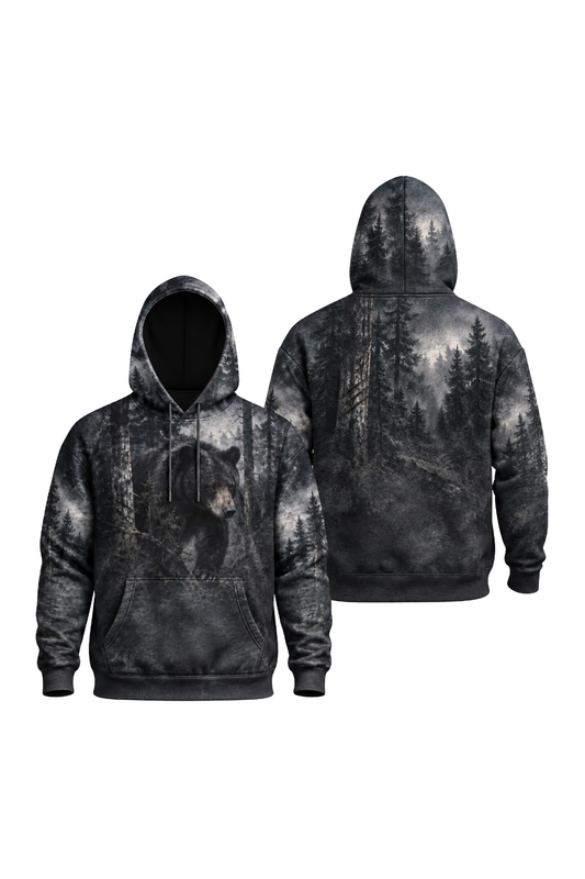 Performance Fleece-Lined Hoodie - Dark Timber Black Bear Stalker image 1