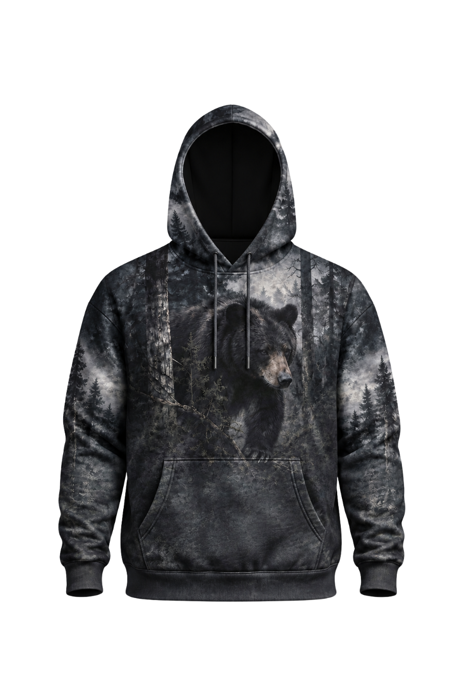 Performance Fleece-Lined Hoodie - Dark Timber Black Bear Stalker image 5