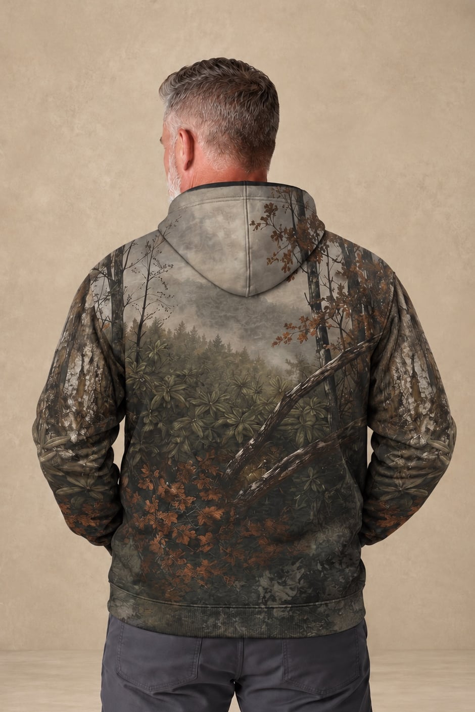 Performance Fleece-Lined Hoodie - Autumn Forest Black Bear Watch image 2