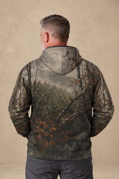 Performance Fleece-Lined Hoodie - Autumn Forest Black Bear Watch image 2