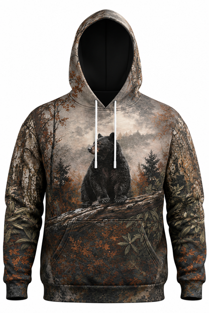 Performance Fleece-Lined Hoodie - Autumn Forest Black Bear Watch image 6