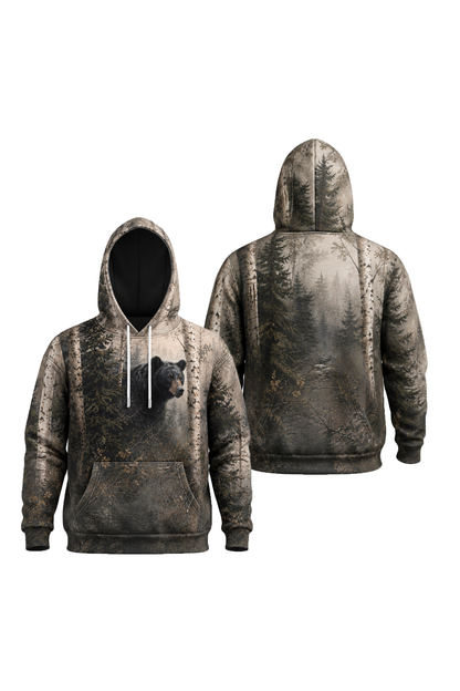 Performance Fleece-Lined Hoodie - Birch Forest Black Bear Prowl image 1