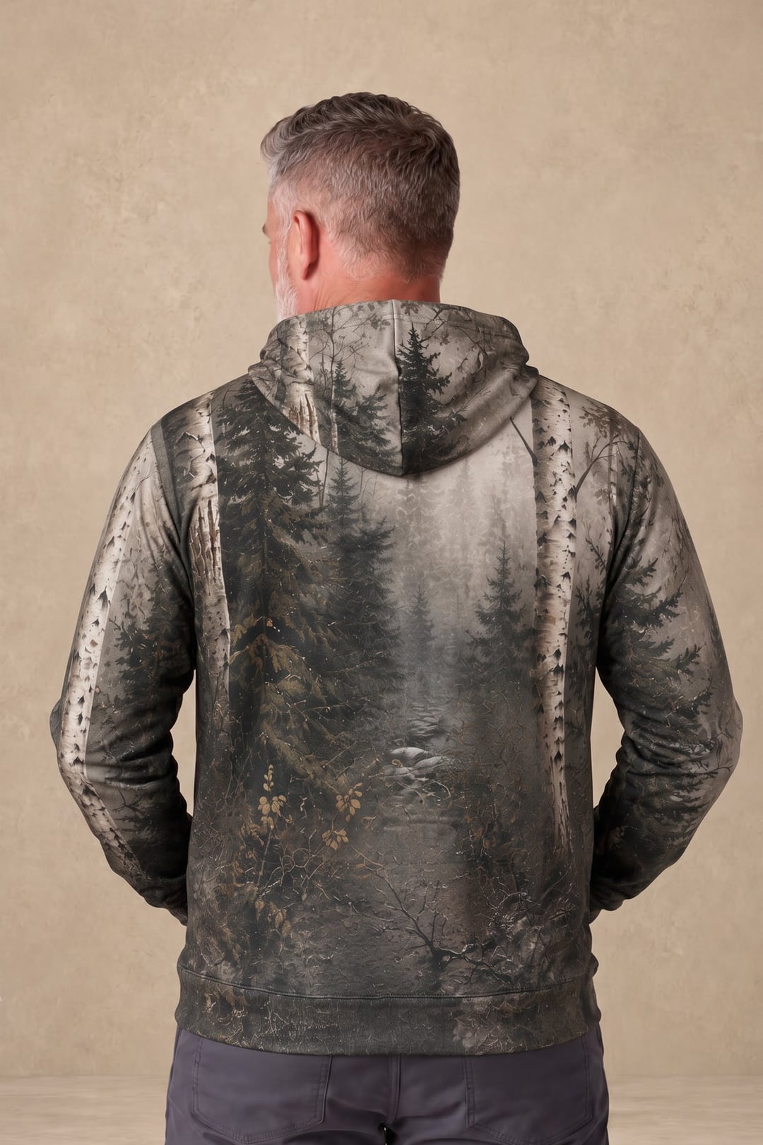 Performance Fleece-Lined Hoodie - Birch Forest Black Bear Prowl image 3