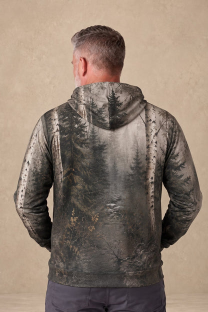 Performance Fleece-Lined Hoodie - Birch Forest Black Bear Prowl image 3
