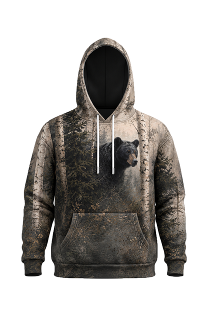 Performance Fleece-Lined Hoodie - Birch Forest Black Bear Prowl image 5