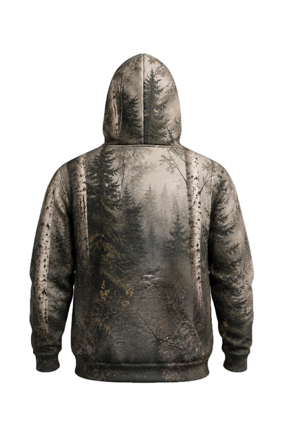 Performance Fleece-Lined Hoodie - Birch Forest Black Bear Prowl image 6