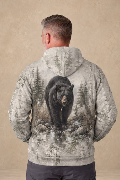 Performance Fleece-Lined Hoodie - Mountain Stream Black Bear Crossing image 2