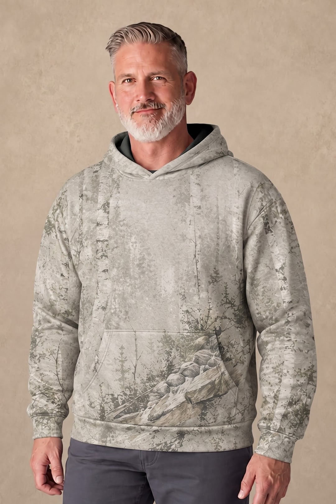 Performance Fleece-Lined Hoodie - Mountain Stream Black Bear Crossing image 3