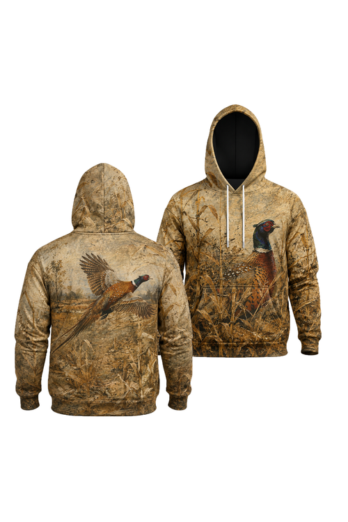 Performance Fleece-Lined Hoodie - Golden Cornfield Pheasant Flush image 1