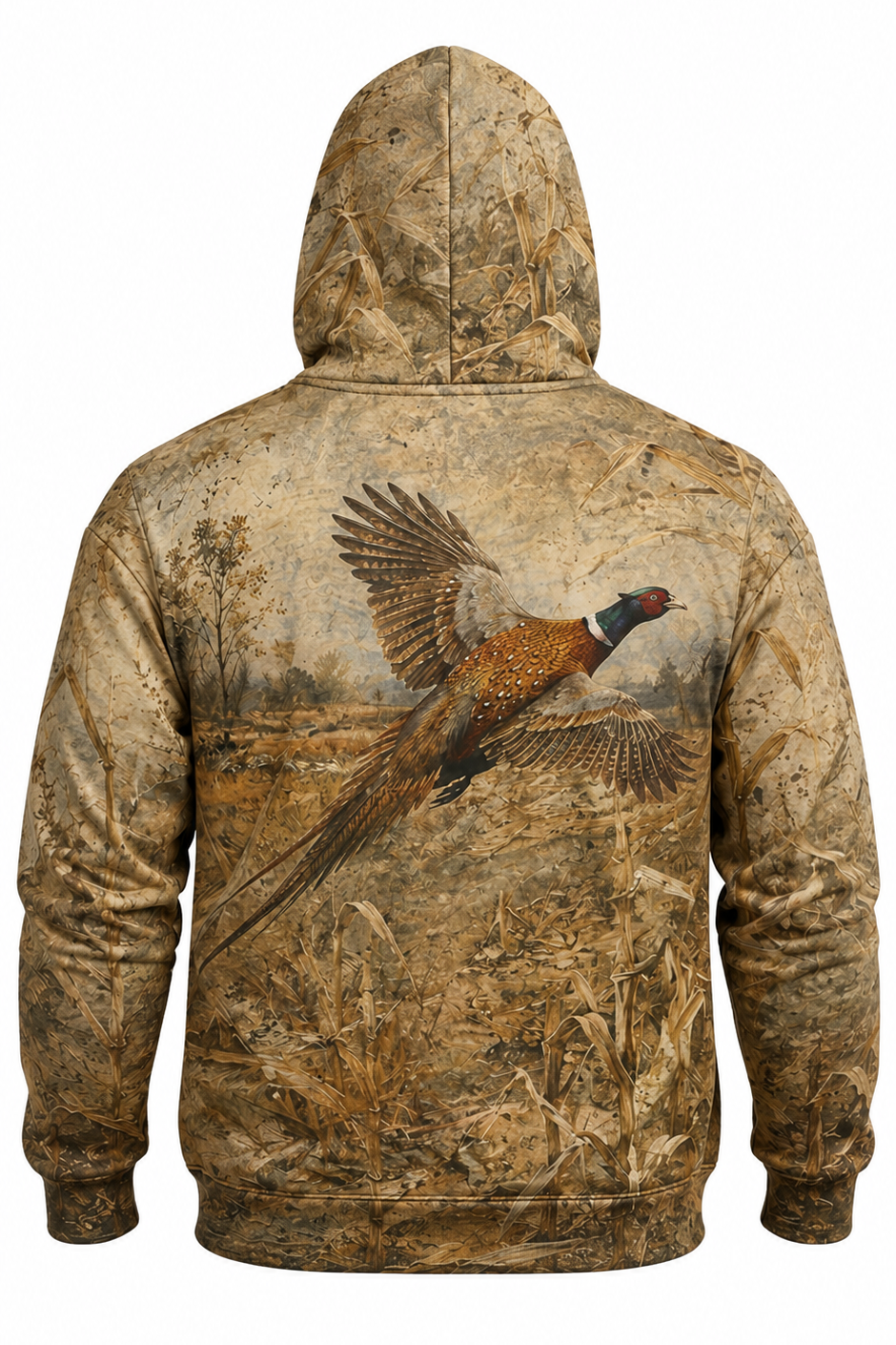Performance Fleece-Lined Hoodie - Golden Cornfield Pheasant Flush image 5